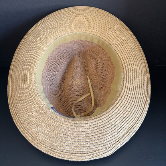 San Diego Hat Co. Womens Straw Beach Pool Fedora With Animal Print & Zebra Band - Picture 6 of 11